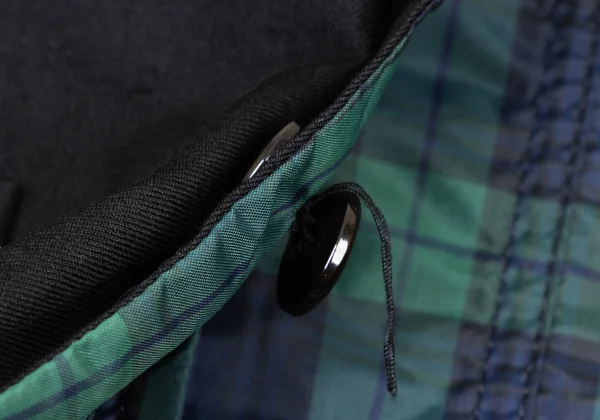 COMME des GARCONS HOMME Wool Linen Check Lining Reversible Jacket K-173896_011