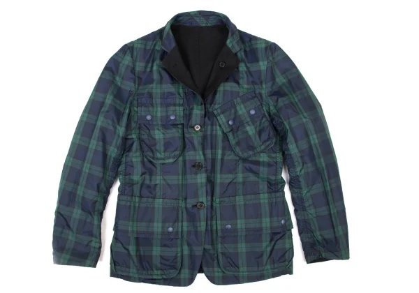COMME des GARCONS HOMME Wool Linen Check Lining Reversible Jacket K-173896_012