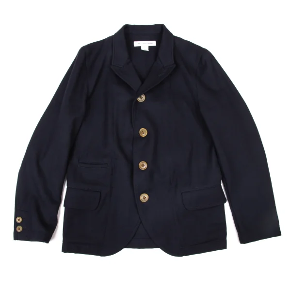 COMME des GARCONS SHIRT Wool Peak Lapel Jacket Navy S K-173899_001