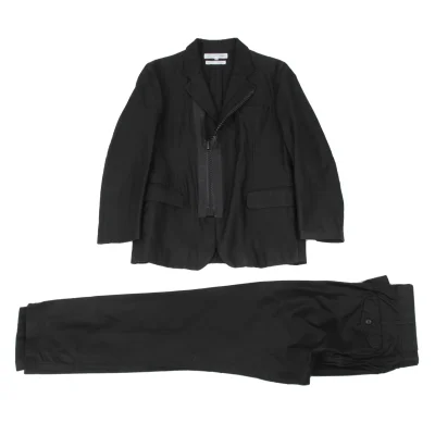 COMME des GARCONS SHIRT Zip Detail Cotton Hem Jacket & Pants