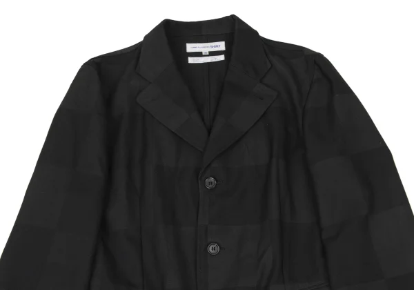 COMME des GARCONS SHIRT Poly Wool Block Panel Jacket K-173904_002