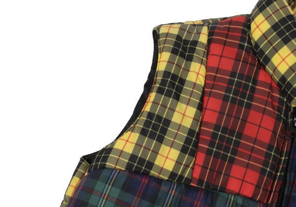 COMME des GARCONS SHIRT Colorful Check Patchwork Padded Vest K-173905_004
