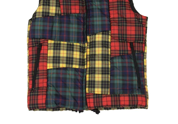 COMME des GARCONS SHIRT Colorful Check Patchwork Padded Vest K-173905_007
