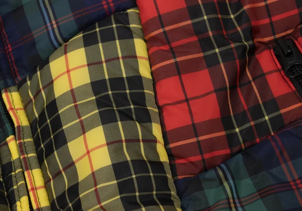 COMME des GARCONS SHIRT Colorful Check Patchwork Padded Vest K-173905_013