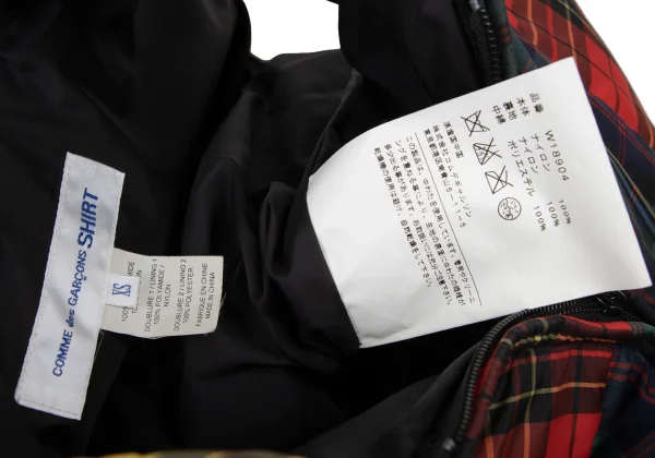 COMME des GARCONS SHIRT Colorful Check Patchwork Padded Vest K-173905_015