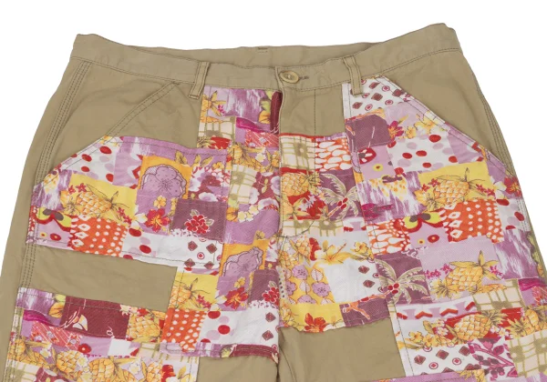 COMME des GARCONS SHIRT Floral Patchwork Chino Pants K-173906_003