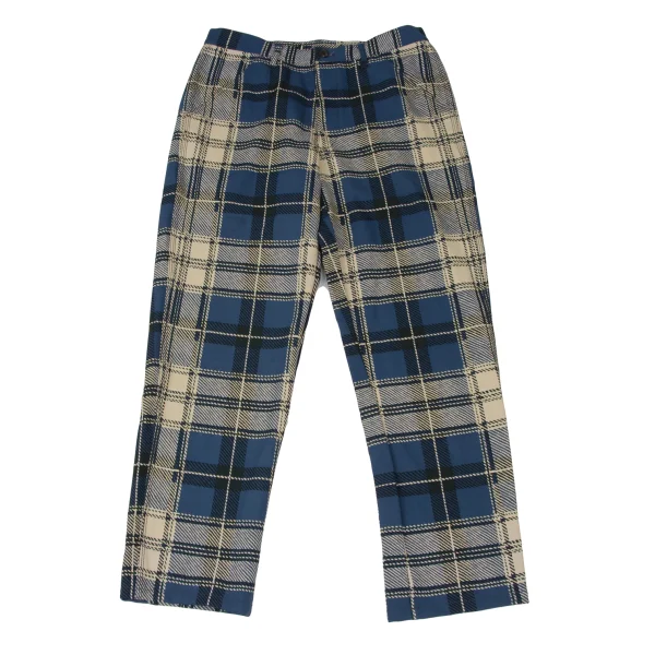 COMME des GARCONS SHIRT Poly Check Corduroy Pocket Pants Blue,Beige S K-173907_001