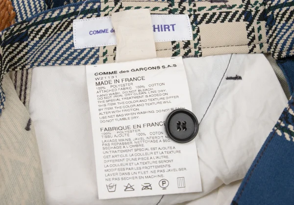 COMME des GARCONS SHIRT Poly Check Corduroy Pocket Pants K-173907_016