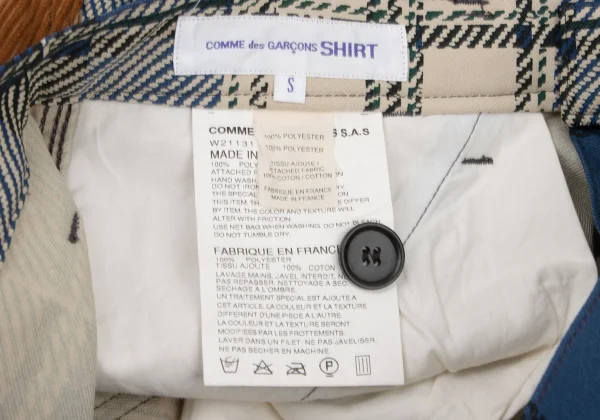 COMME des GARCONS SHIRT Poly Check Corduroy Pocket Pants K-173907_018