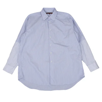 COMME des GARCONS HOMME DEUX Cotton Sleeve Switching Striped Shirt