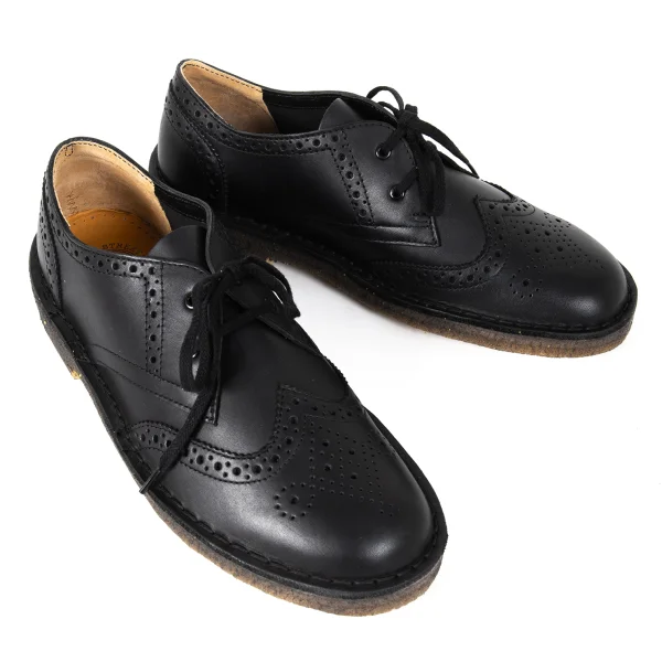 Clarks Khan Brogue Wingtip Leather Shoes Black UK7 K-173919_001