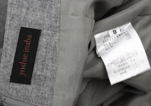 yoshie inaba Wool Nylon Belted Wrap Design Skirt K-173927_012