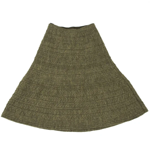 yoshie inaba Wool Cable Knit Skirt K-173928_002