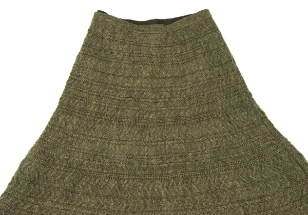 yoshie inaba Wool Cable Knit Skirt K-173928_003