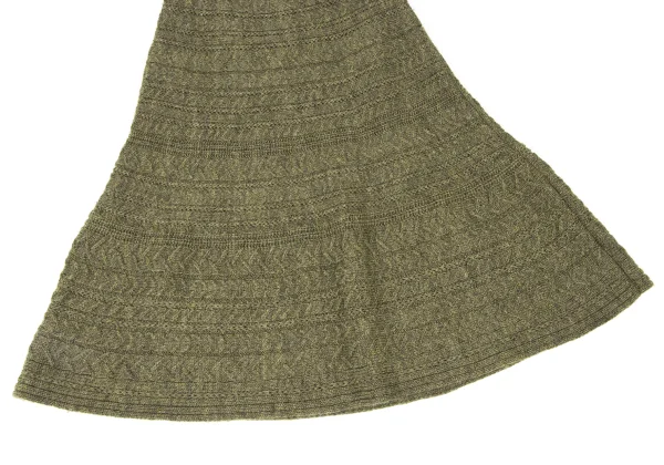 yoshie inaba Wool Cable Knit Skirt K-173928_006