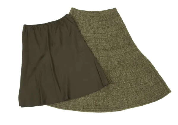 yoshie inaba Wool Cable Knit Skirt K-173928_008