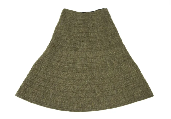 yoshie inaba Wool Cable Knit Skirt K-173928_009