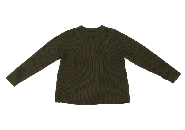 L'EQUIPE Side Zip Rib Knit Sweater K-173930_002