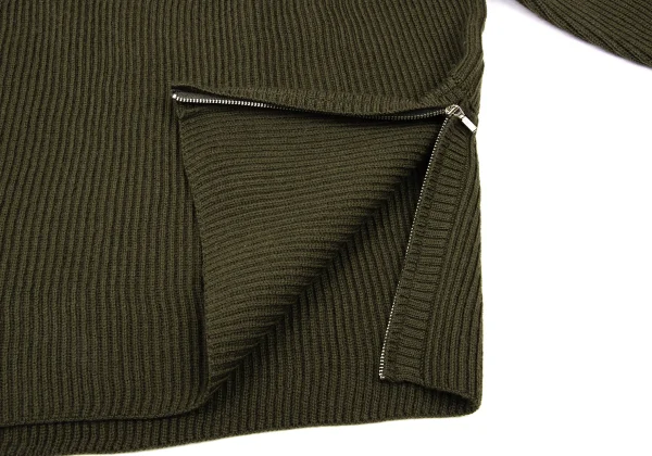 L'EQUIPE Side Zip Rib Knit Sweater K-173930_010