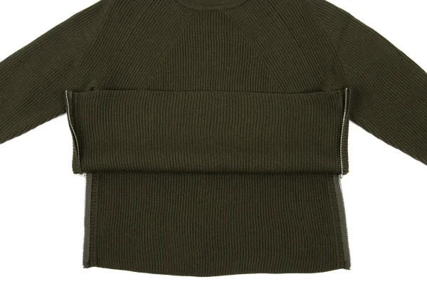 L'EQUIPE Side Zip Rib Knit Sweater K-173930_011