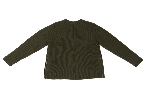 L'EQUIPE Side Zip Rib Knit Sweater K-173930_012