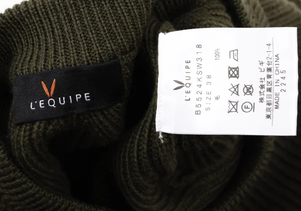 L'EQUIPE Side Zip Rib Knit Sweater K-173930_014