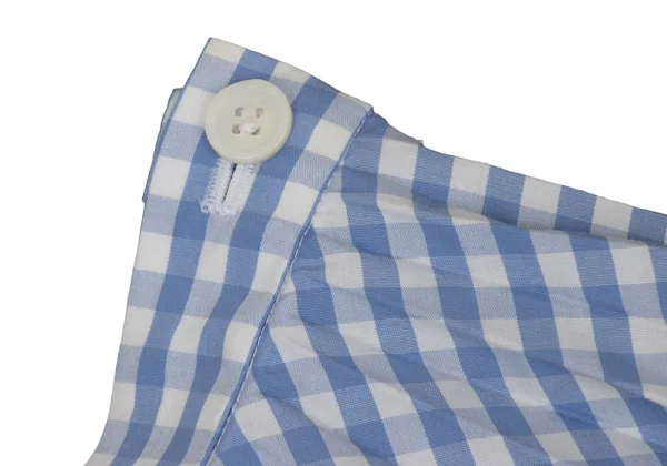 JUNYA WATANABE COMME des GARCONS Poly Cotton Gingham Check Pleated Skirt K-173931_008