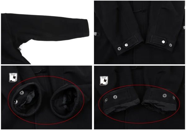 Yohji Yamamoto POUR HOMME Zip Design Melton Wool Mods Coat K-173935_005