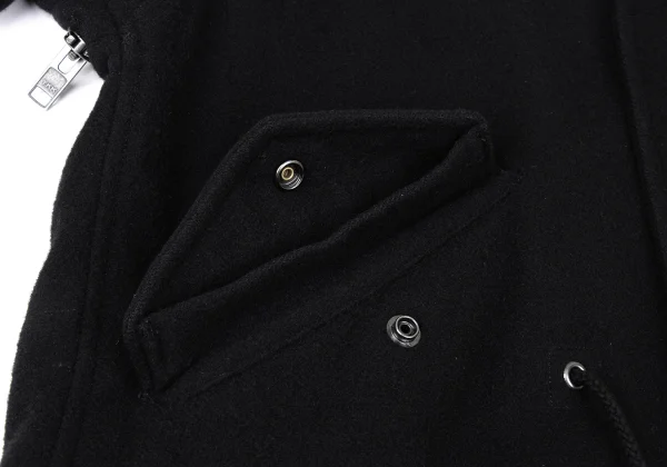 Yohji Yamamoto POUR HOMME Zip Design Melton Wool Mods Coat K-173935_008