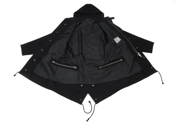 Yohji Yamamoto POUR HOMME Zip Design Melton Wool Mods Coat K-173935_013