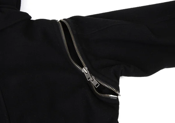 Yohji Yamamoto POUR HOMME Zip Design Melton Wool Mods Coat K-173935_017