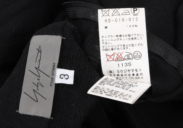 Yohji Yamamoto POUR HOMME Cotton Sweatshirt Stole Cape K-173936_014