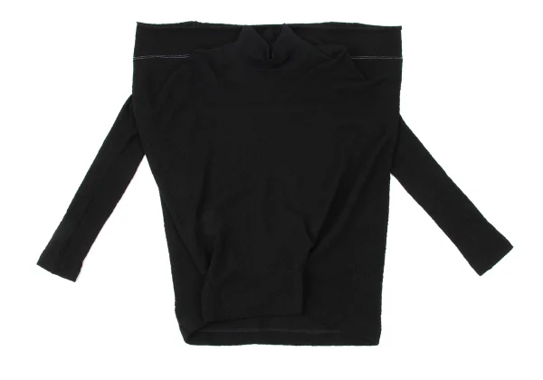 Y's Asymmetric Design Wool High Neck Knit Top K-173938_002