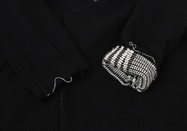 Y's Cut Off Checker Reversible Collarless Coat K-173939_008