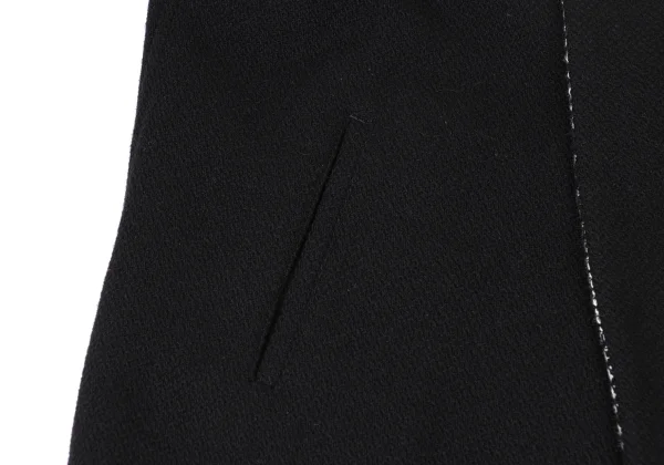 Y's Cut Off Checker Reversible Collarless Coat K-173939_010