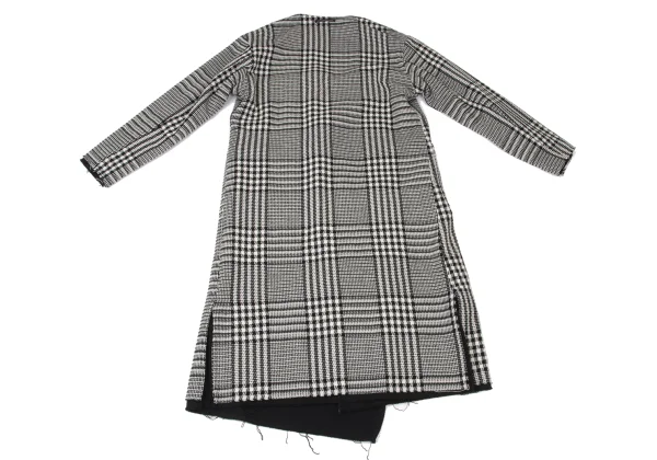 Y's Cut Off Checker Reversible Collarless Coat K-173939_016