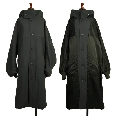 Y's Reversible Padded Nylon Hooded Coat