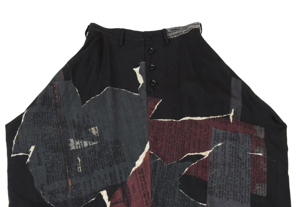 Y's Wool Graphic Print Skirt K-173944_003