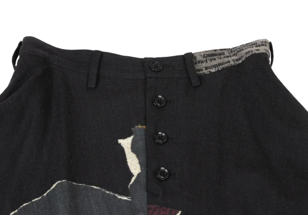 Y's Wool Graphic Print Skirt K-173944_004