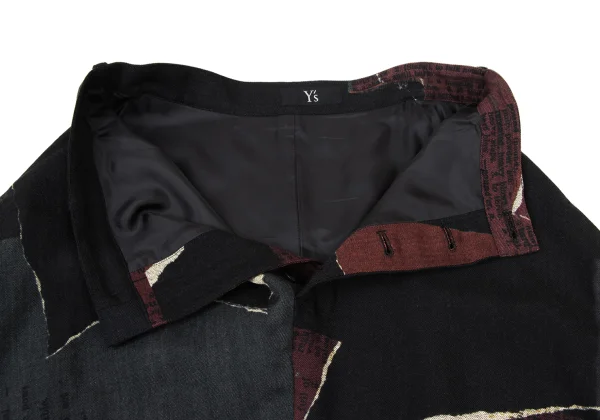 Y's Wool Graphic Print Skirt K-173944_007