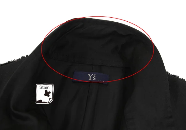 Y's.... Back Cut Off Double Zip Coat K-173945_008