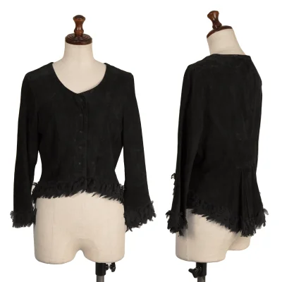 EMPORIO ARMANI Cutting Suede Short Jacket