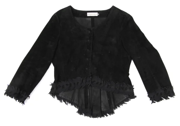 EMPORIO ARMANI Cutting Suede Short Jacket K-173951_002