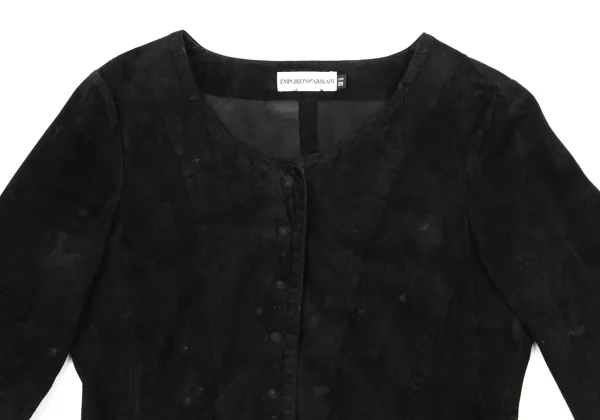 EMPORIO ARMANI Cutting Suede Short Jacket K-173951_003