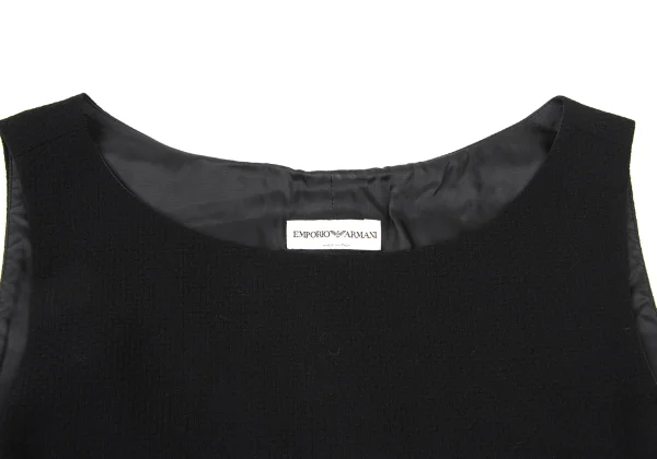 EMPORIO ARMANI Hem Buttons Wool Sleeveless Top K-173953_004