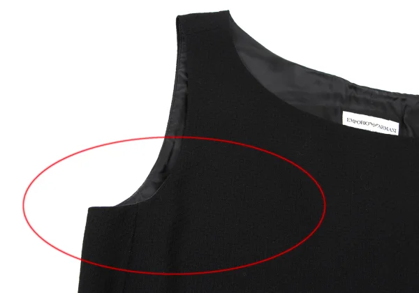 EMPORIO ARMANI Hem Buttons Wool Sleeveless Top K-173953_008