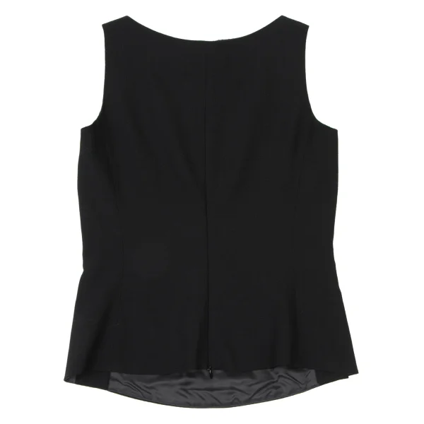 EMPORIO ARMANI Hem Buttons Wool Sleeveless Top K-173953_013