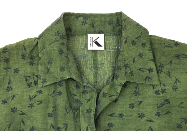 K OF KRIZIA Linen Blend Floral Pattern Sleeveless Blouse K-173955_004