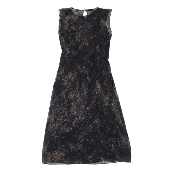 DONNA KARAN Silk Chiffon Graphic Asymmetric Dress K-173957_011