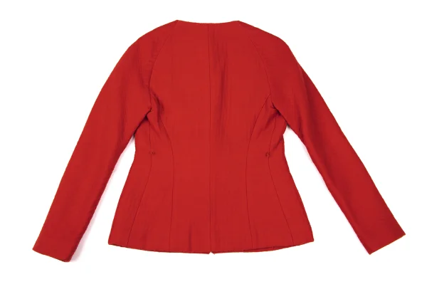 DONNA KARAN Wool Hook No Collar Jacket K-173961_010